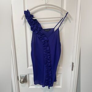 Express Ruffle Purple Tank Size L